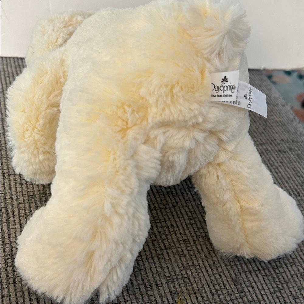 🎁 FREE w/PURCHASE Dayspring Plush White Teddy Bear Hug For Your Heart Ribbon Bow - Picture 3 of 7